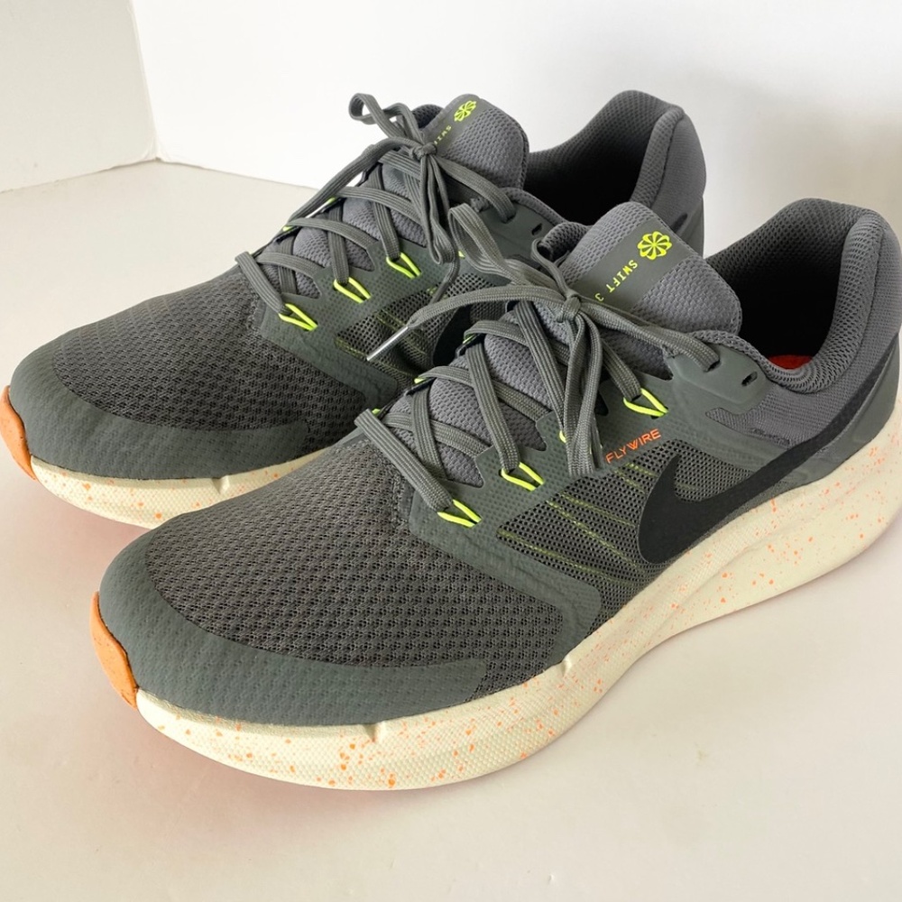 Nike Run Swift 3 Men’s Road Running Shoes Iron Gray Orange 10.5 Worn Once